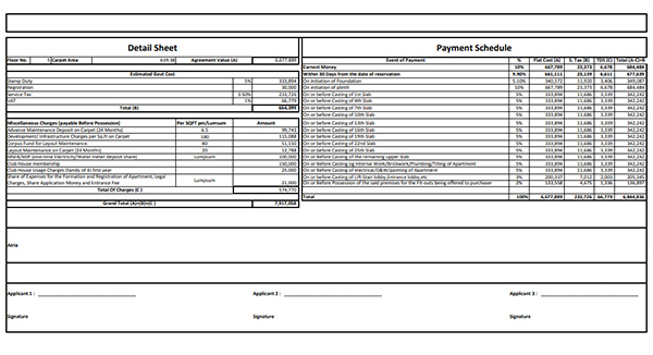 Alcove Chandivali Project Costing Plan